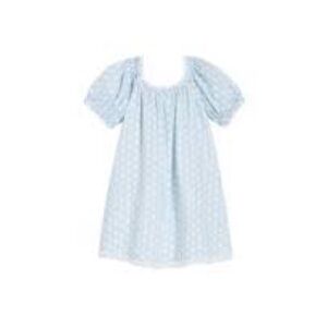 Hill House Home The Tiny Sienna Dress in Powder Blue Baroque Shell Blue White 8